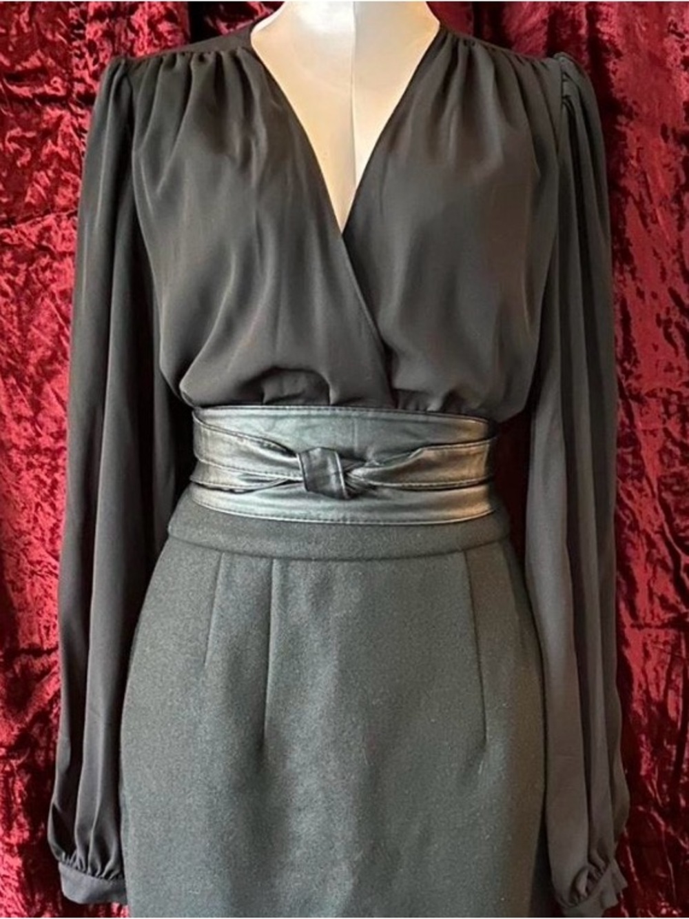 WHBM soft studded tan obi belt - Picture 3 of 7
